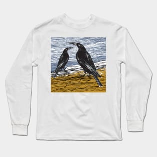 Tasmanian Black Currawong Long Sleeve T-Shirt